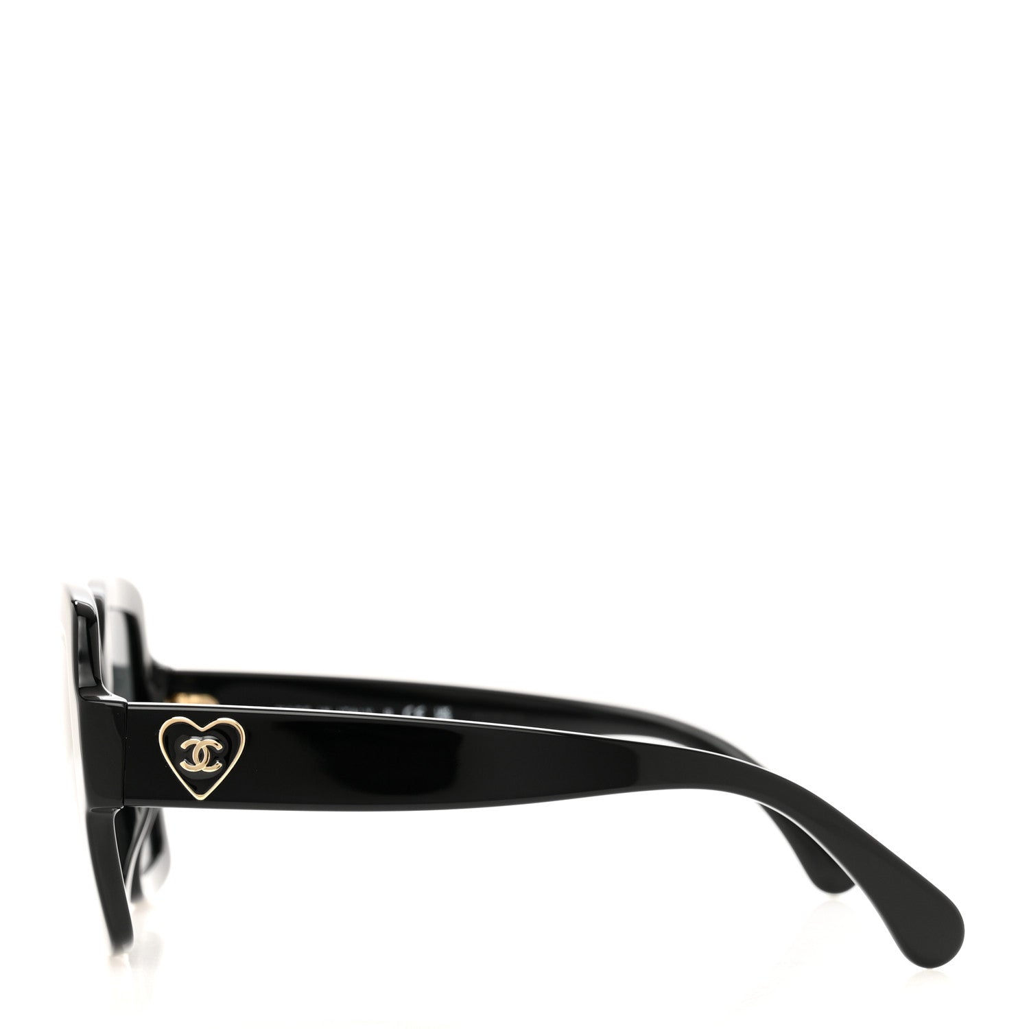 Chanel Acetate Square Heart Sunglasses 5479-A Black 3 of 7