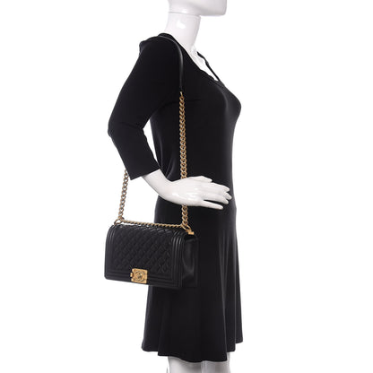 Chanel Lambskin Quilted Medium Boy Flap Black 2 of 11