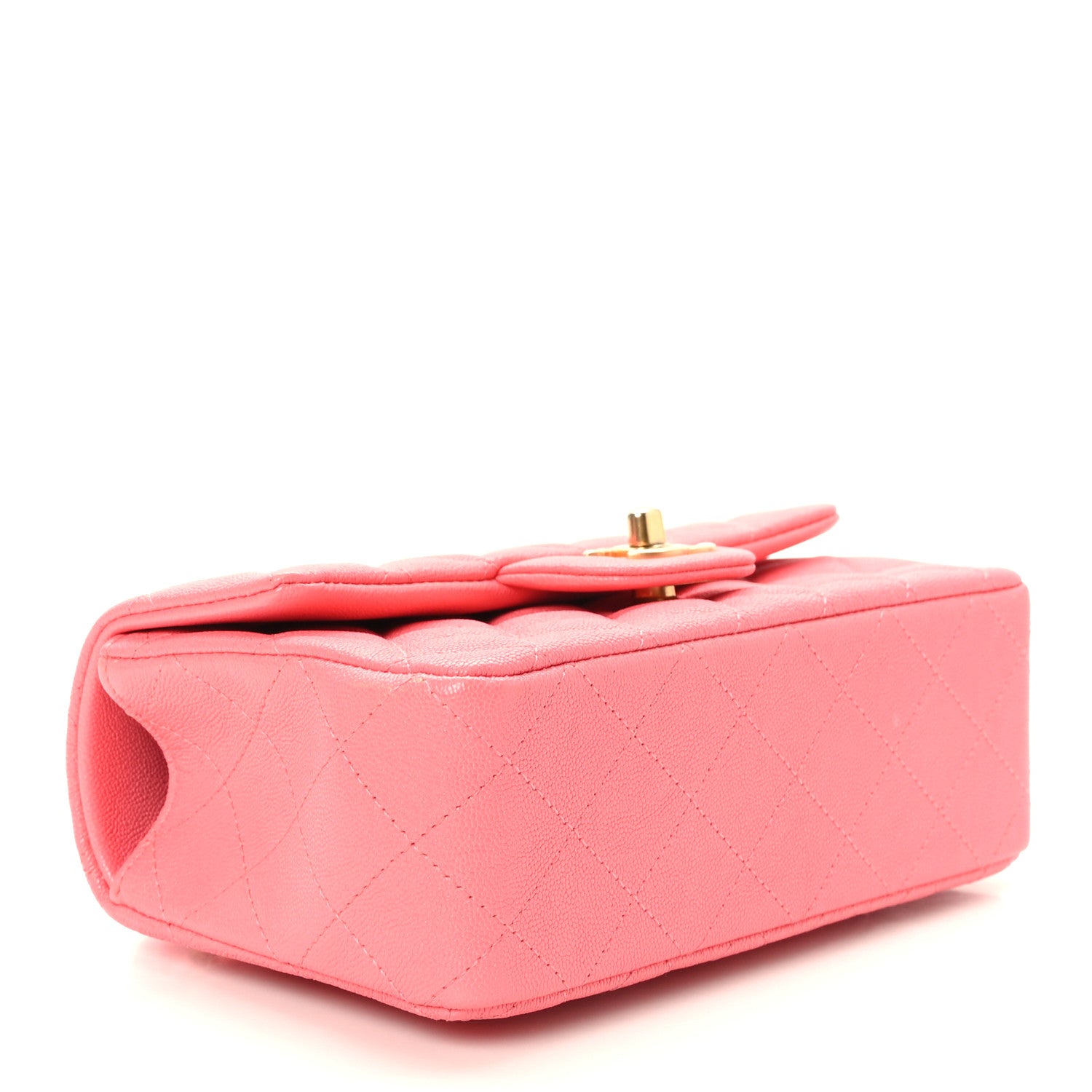 Chanel Caviar Quilted Mini Top Handle Rectangular Flap Pink 4 of 9