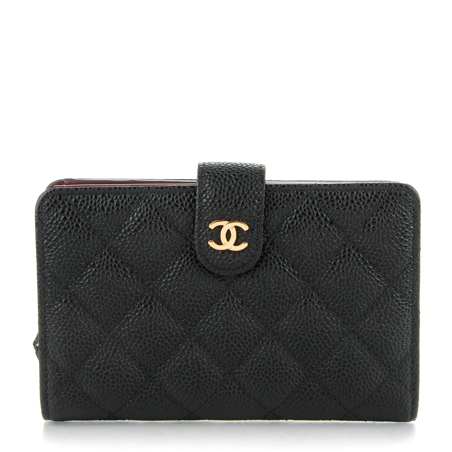 Chanel Caviar Quilted Zipped Pocket Wallet Black 1 of 8