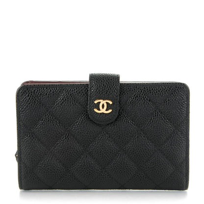 Chanel Caviar Quilted Zipped Pocket Wallet Black 1 of 8