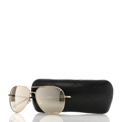 Chanel Aviator CC Sunglasses 4189-T-Q Black 8 of 8