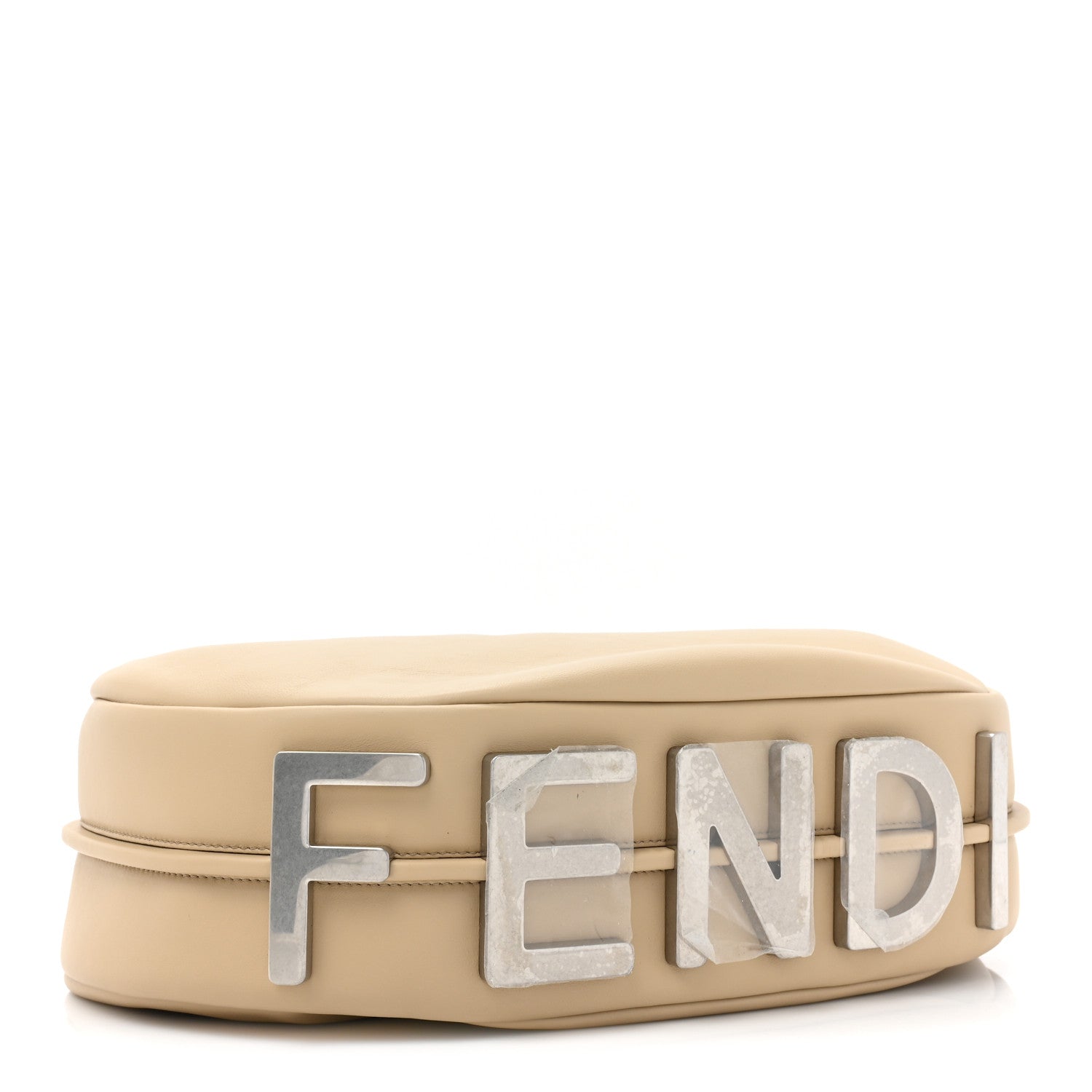 Fendi Vitello Grace Matte Metal Handle Medium Fendigraphy Hobo Bag Beige Amido 4 of 10
