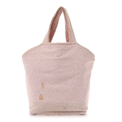 Chanel Terry Cotton CC Beach Tote Pink 2 of 22