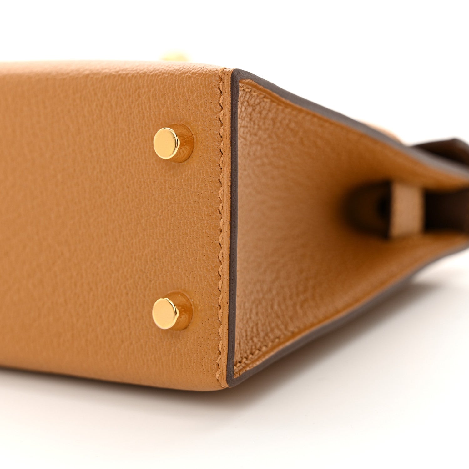 Hermes Chevre Mysore Verso Mini Kelly Sellier 20 Caramel Cacao 11 of 12