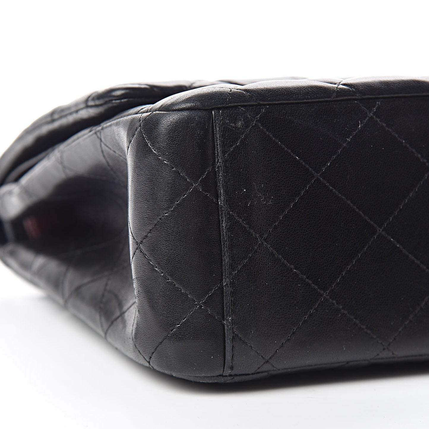 Lambskin Quilted Maxi Double Flap Black