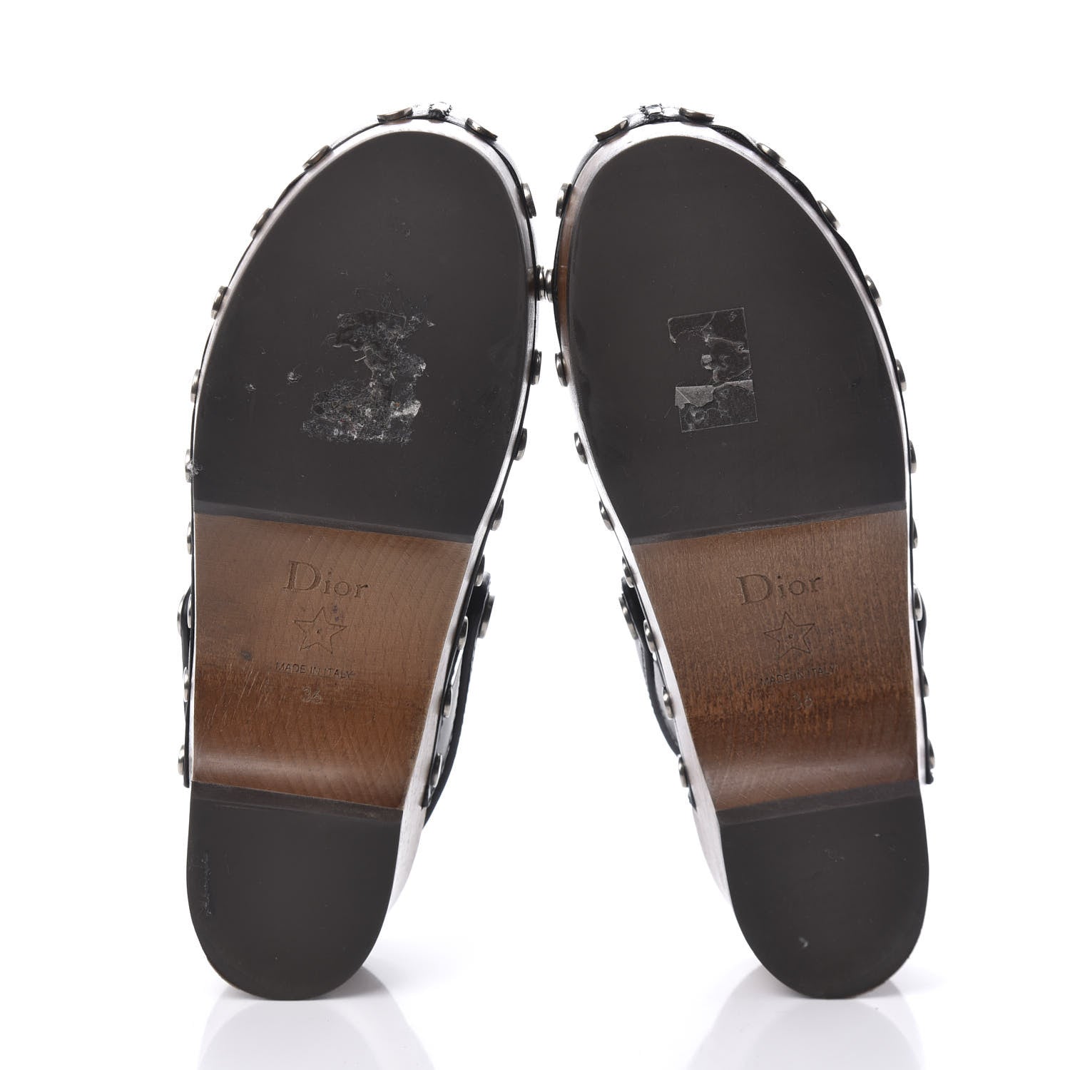 Christian Dior Calfskin Diorquake 20mm Slingback Clogs 36 Black 5 of 8