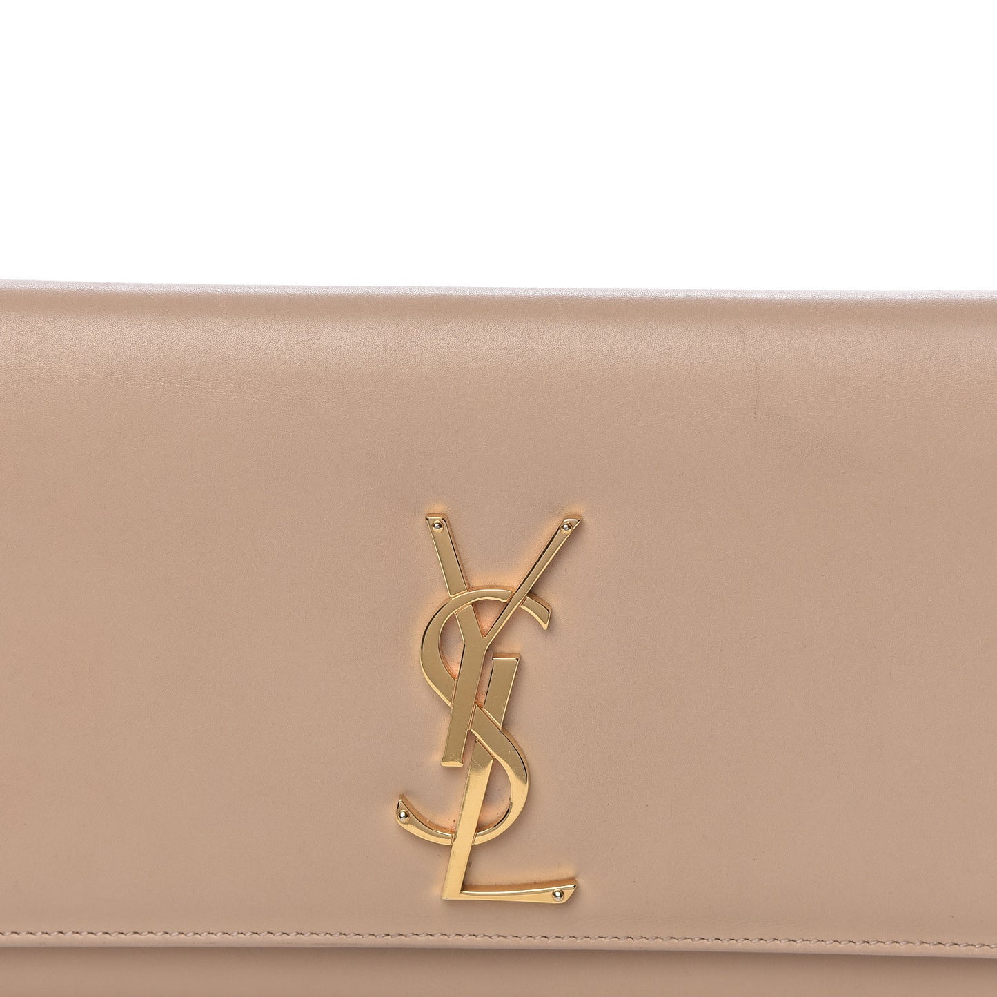 Smooth Calfskin Cassandre Clutch Nude Powder