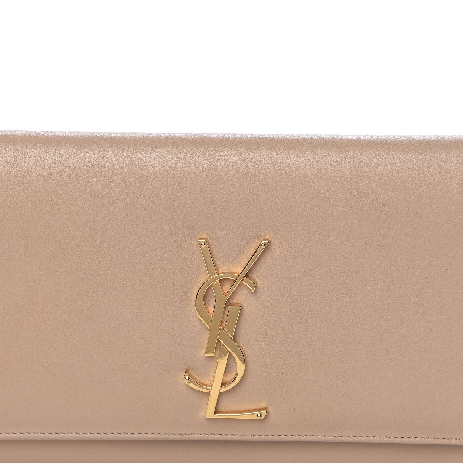 Saint Laurent Smooth Calfskin Cassandre Clutch Nude Powder 17 of 19