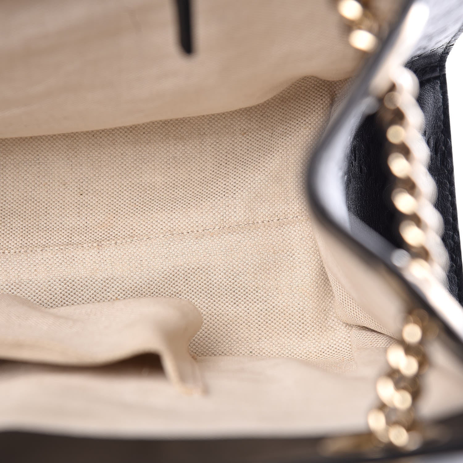 Gucci Guccissima Large Emily Chain Shoulder Bag Black 8 of 13