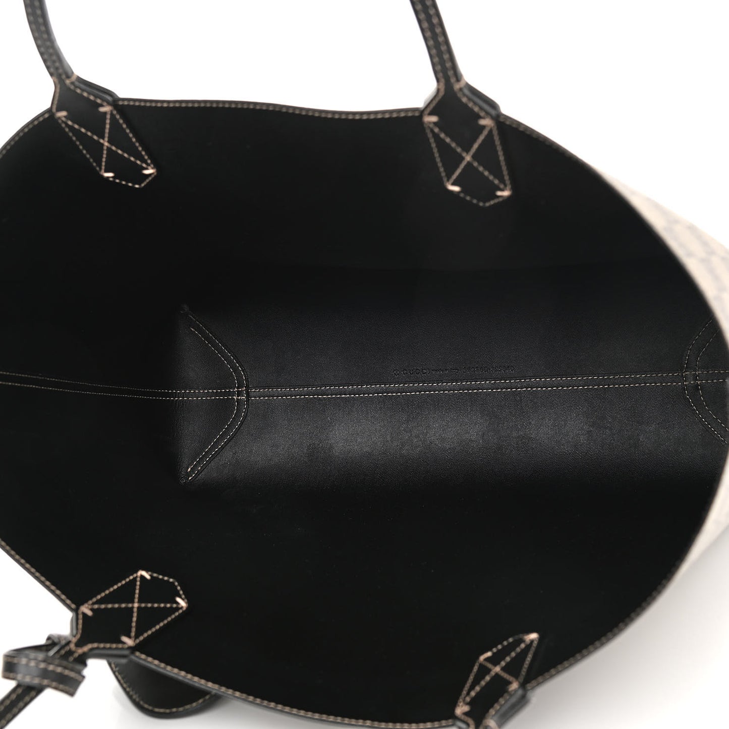Calfskin GG Supreme Monogram Medium Reversible Tote Black