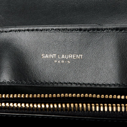 Saint Laurent Calfskin Y Quilted Monogram Small Loulou Chain Satchel Black 6 of 11