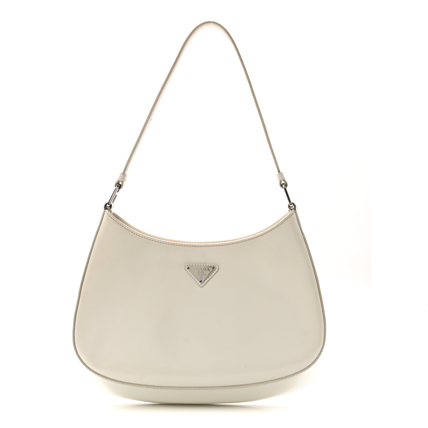 Prada Spazzolato Cleo Shoulder Bag White 1 of 10