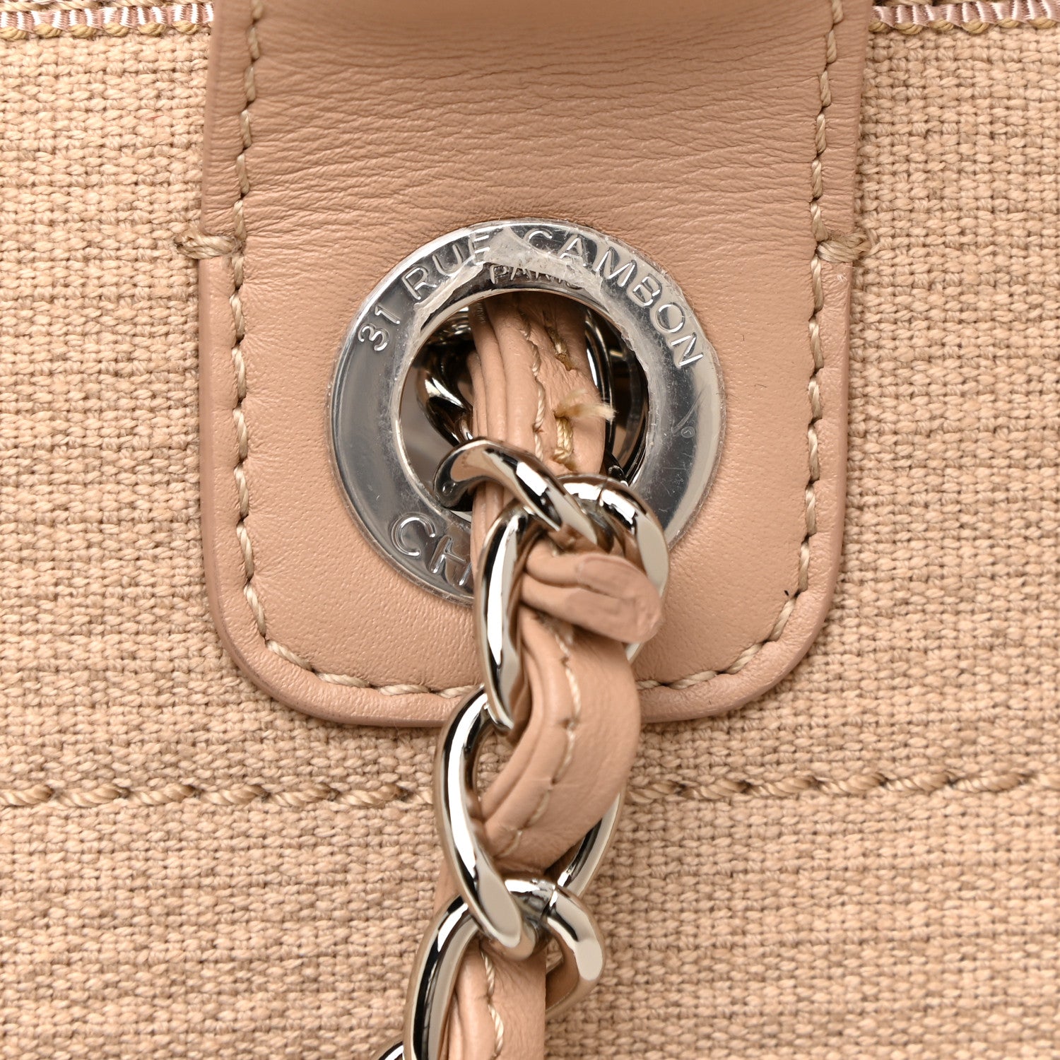 Chanel Mixed Fibers Medium Deauville Tote Beige 18 of 20