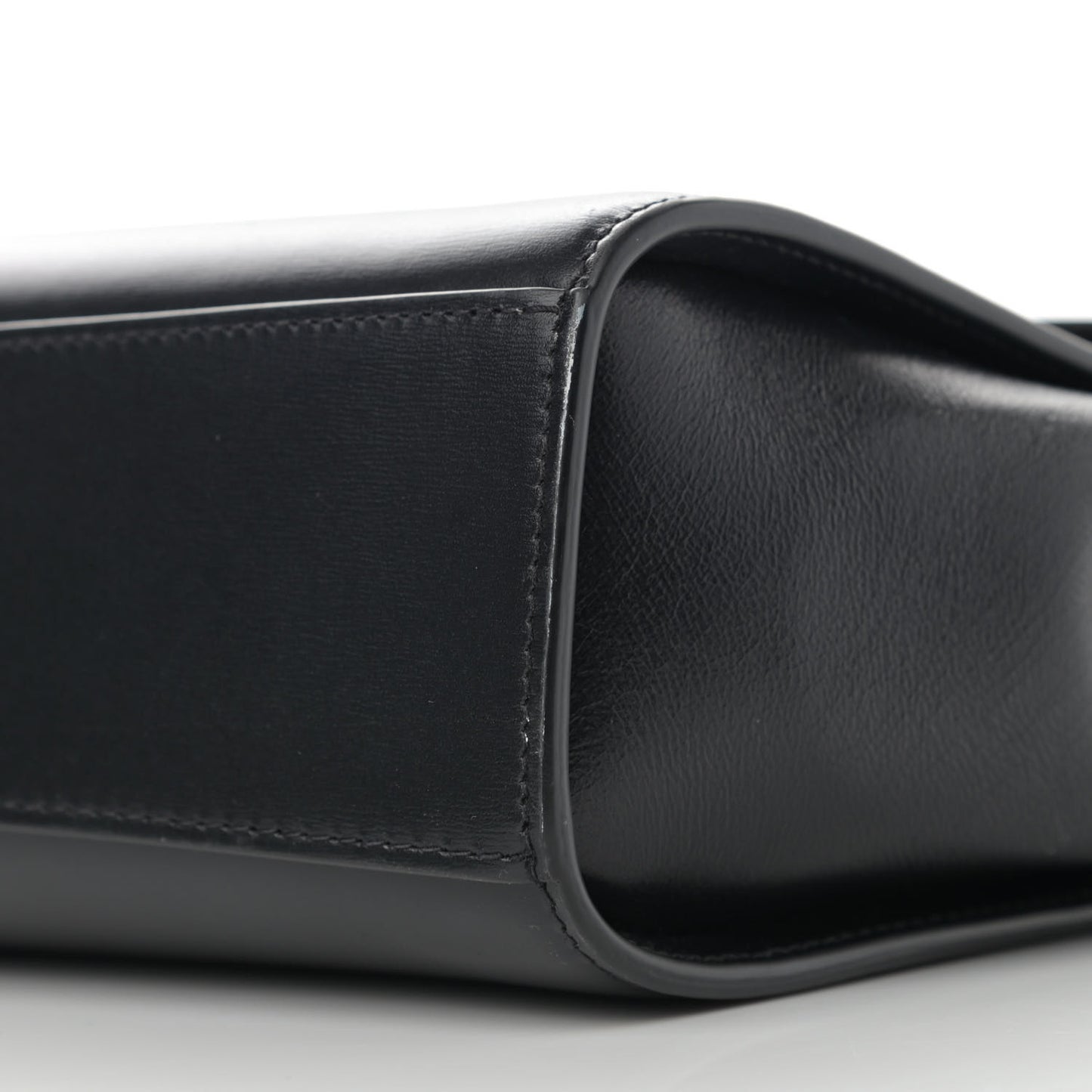 Box Calfskin Nappa Clip Bag Black