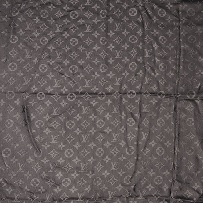 Louis Vuitton Wool Silk Monogram Shawl Anthracite 3 of 4