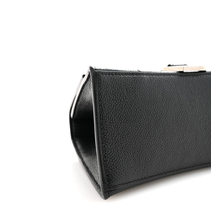 Balenciaga Grained Calfskin Small Hourglass Top Handle Bag Black 7 of 8