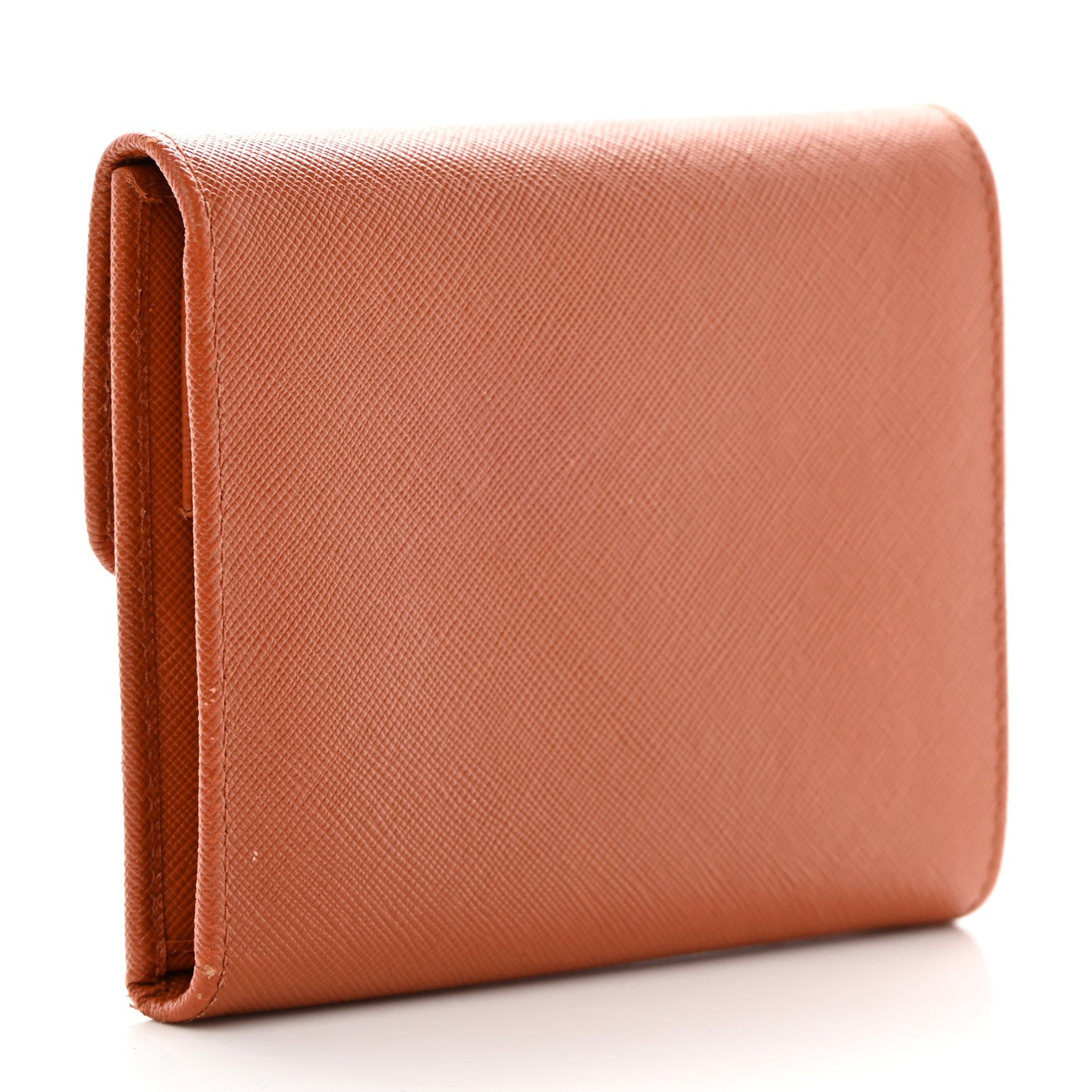 Saffiano Metal Flap Wallet Rame