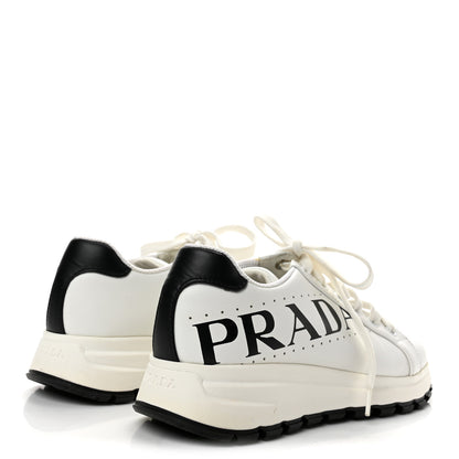 Prada Vitello Soft Logo Sneakers 36 White 5 of 10