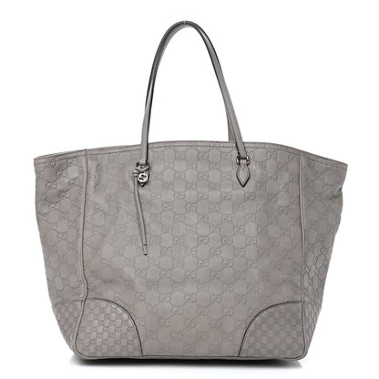 Gucci Guccissima Medium Bree Zippered Tote Storm Grey 1 of 4