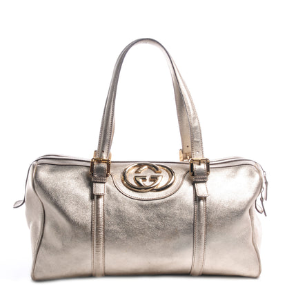 Gucci Leather Britt Boston Gold 1 of 7