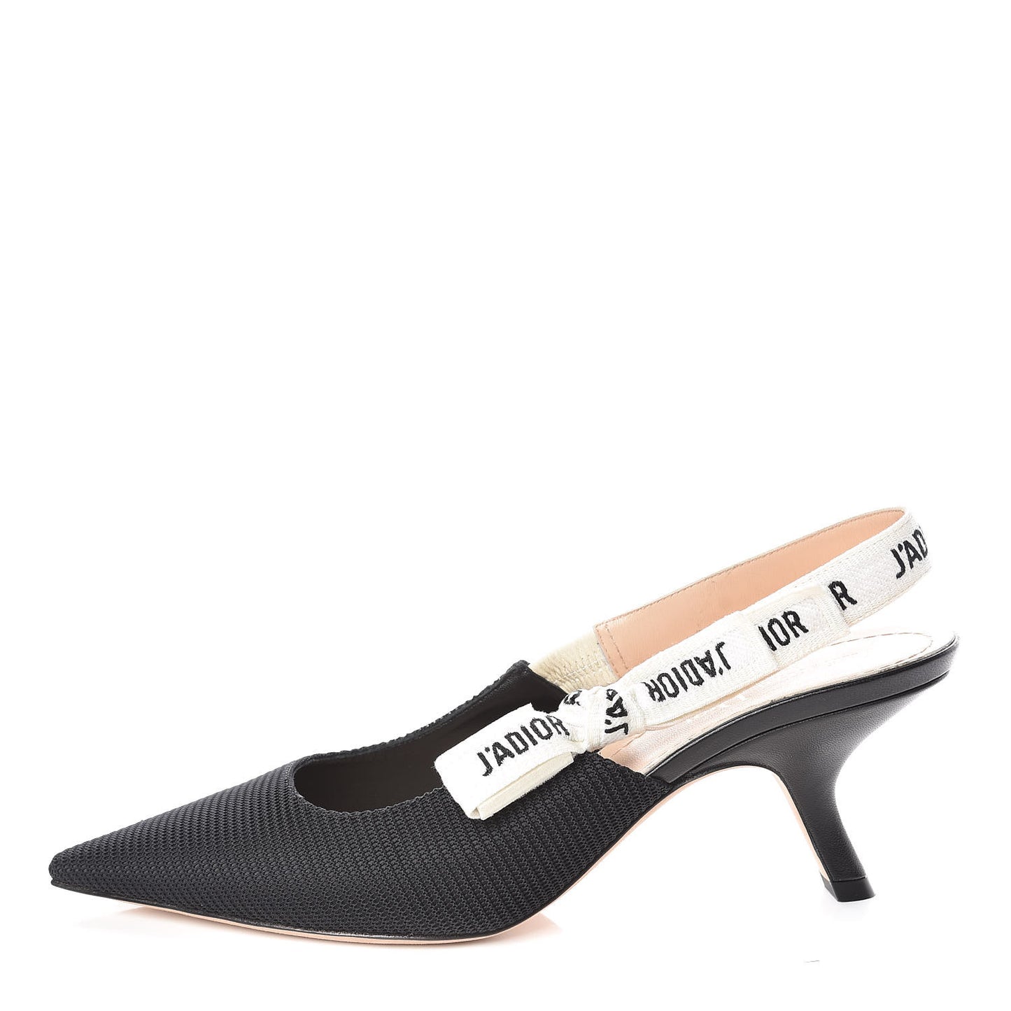Technical Canvas Ribbon J Adior Slingback 65mm Pumps 39 Black