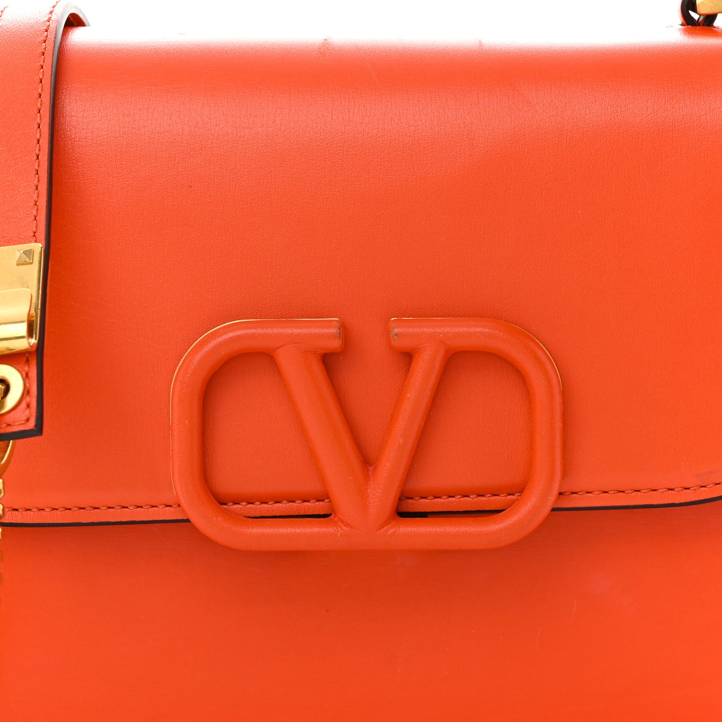 Smooth Calfskin Small VSling Shoulder Bag Orange