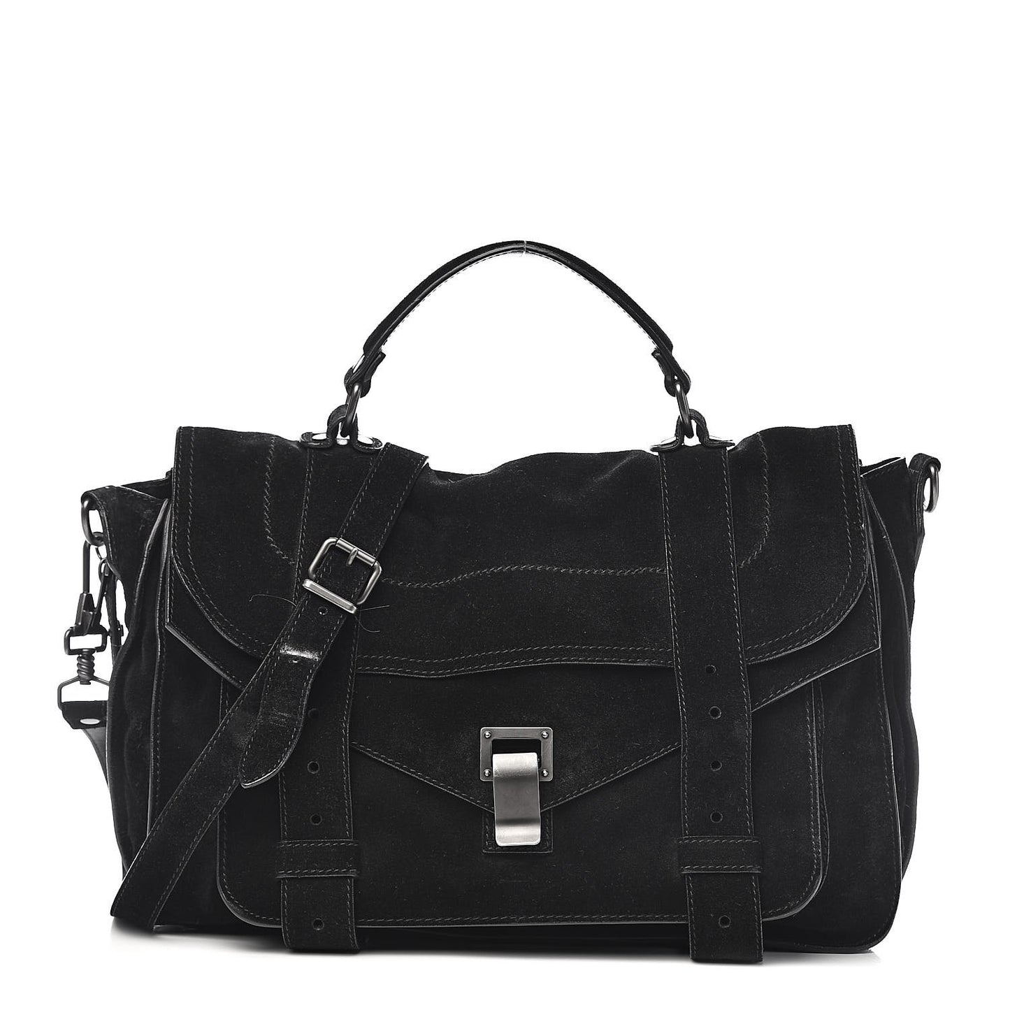 Suede Medium PS1 Satchel Black