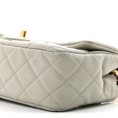 Chanel Lambskin Quilted Mini Rectangular Pearl Crush Flap Grey 10 of 11
