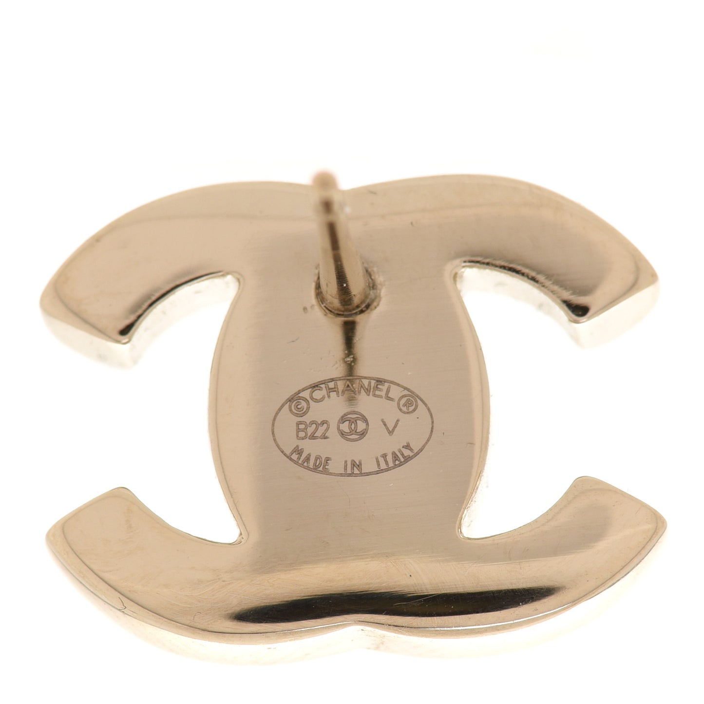 Metal CC Turnlock Earrings Gold