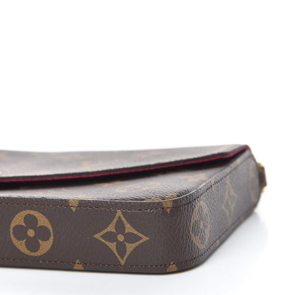 Louis Vuitton Monogram Pochette Felicie Chain Wallet Fuchsia 10 of 11