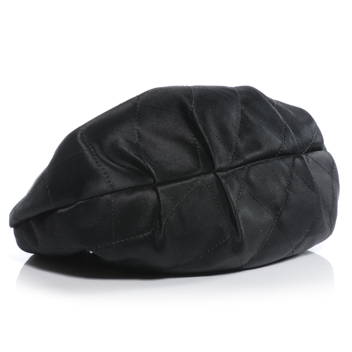 Satin Croissant Bag Black