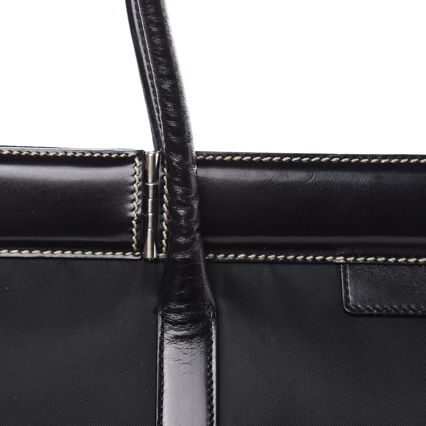 Tessuto Nylon Soft Calf Tote Black