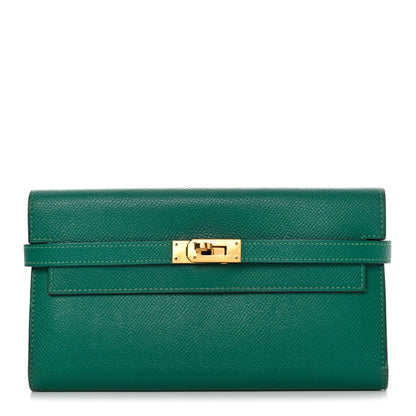Hermes Epsom Kelly Longue Wallet Malachite 1 of 13