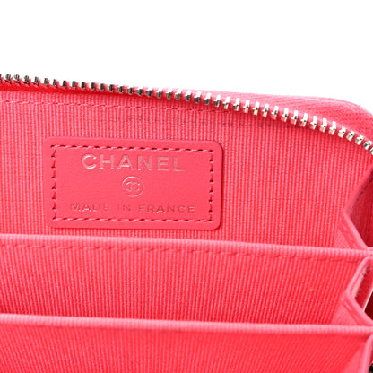 Chanel Caviar Quilted Zip Coin Purse Pink 6 of 7