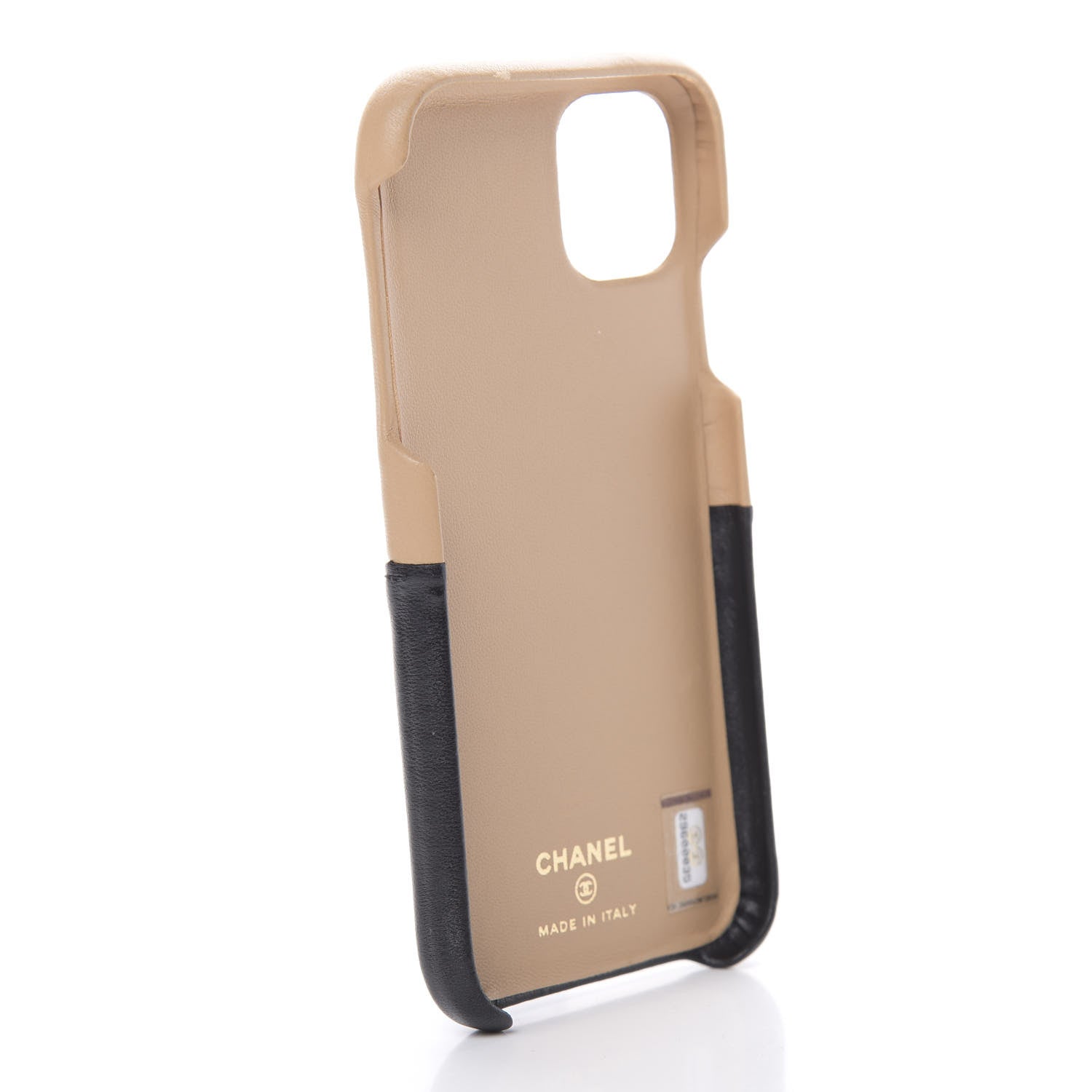 Chanel Lambskin Quilted CC iPhone XI Pro Case Beige Black 3 of 9