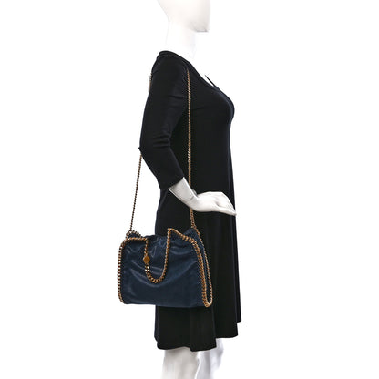 Stella McCartney Shaggy Deer Mini Falabella Fold Over Tote Navy 2 of 8
