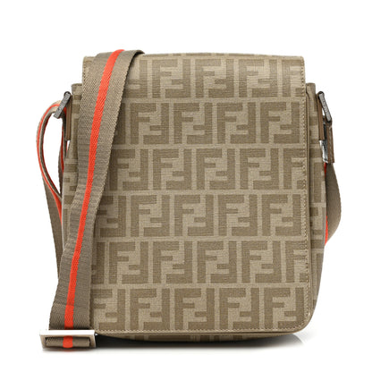 Fendi Zucca Spalmati Messenger Bag Kaki Pietra 1 of 7