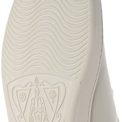 Gucci Calfskin Interlocking G Perforated Mens Ace Sneakers 8 White Grey Sky 9 of 9