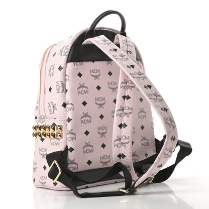 MCM Visetos Small Side Stud Stark Backpack Light Pink 3 of 13
