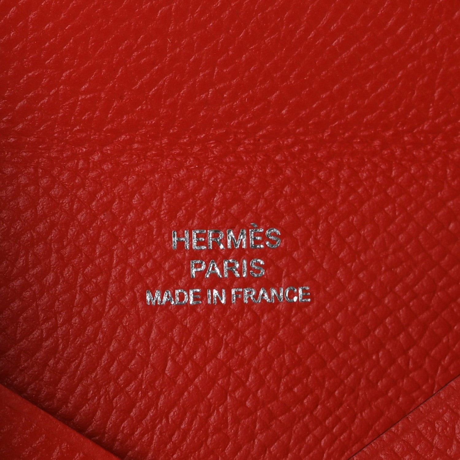 Hermes Epsom Calvi Card Case Rouge De Coeur 8 of 9