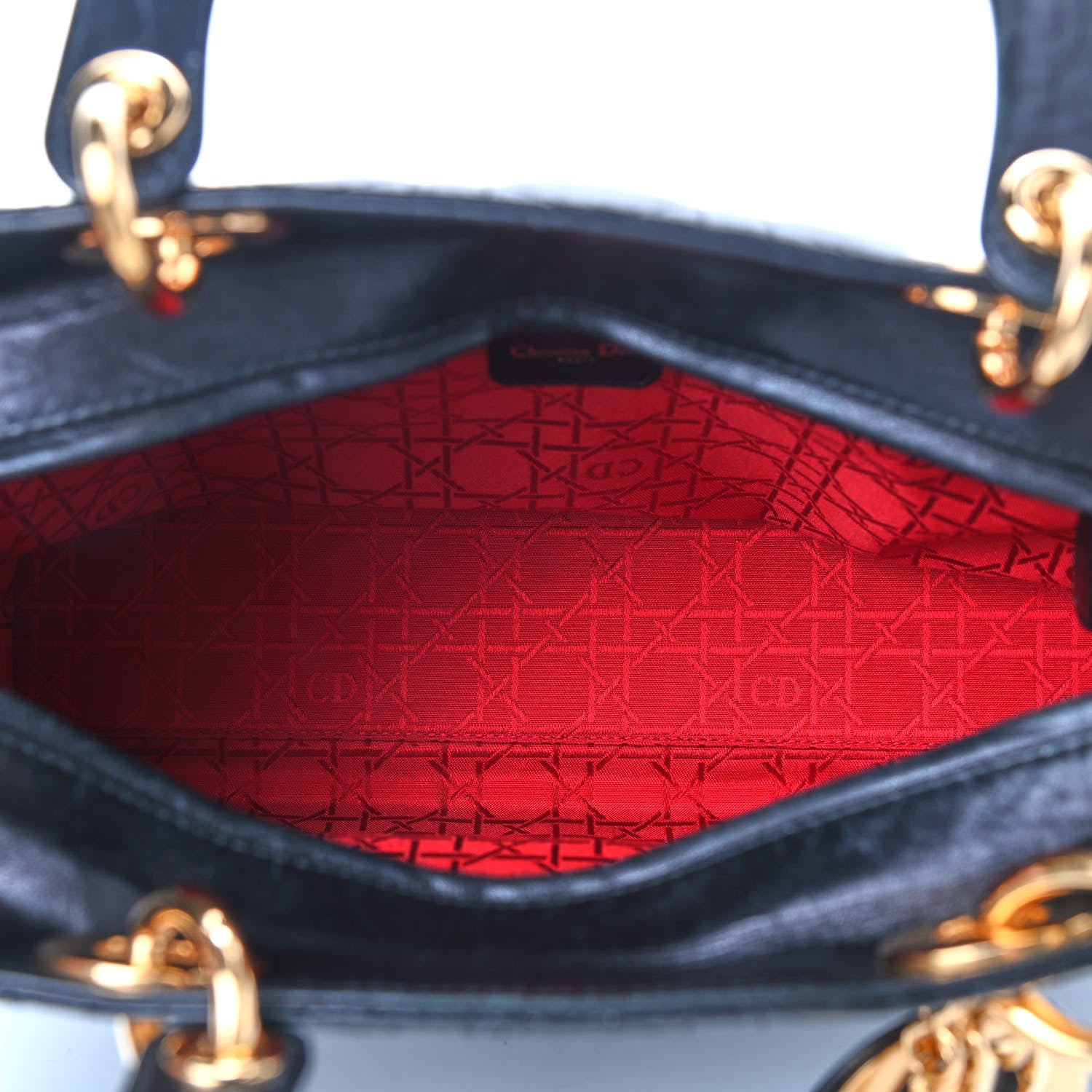 Christian Dior Lambskin Cannage Large Lady Dior Black 4 of 8