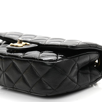Chanel Patent Goatskin Quilted Small CC Eyelet Flap Black 8 of 8