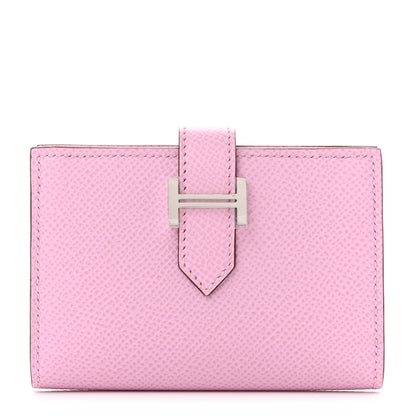 Hermes Bearn Card Holder Wallet Mauve Sylvester 1 of 8