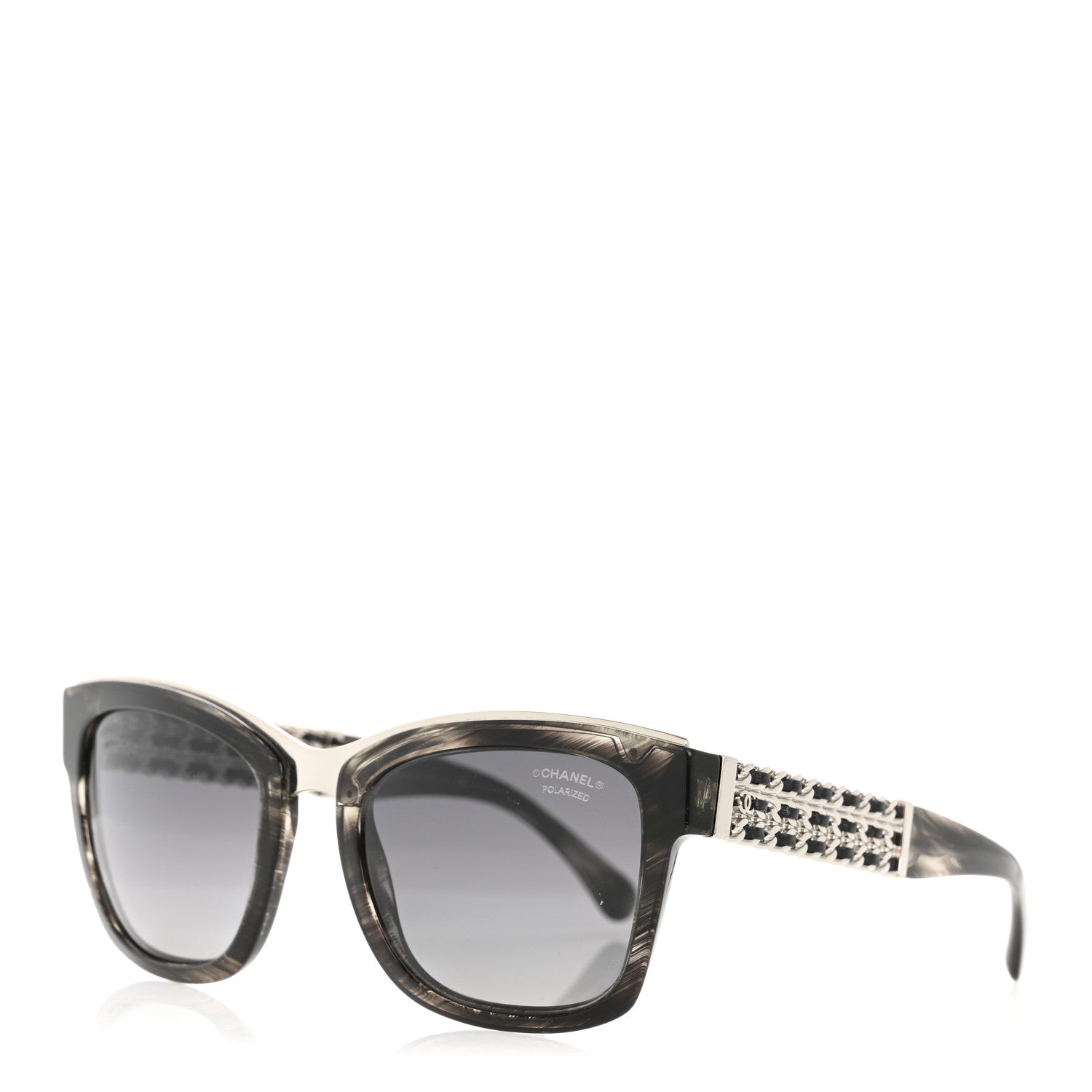 Chanel Acetate Lambskin Chain Sunglasses 5362-Q Black 1 of 9