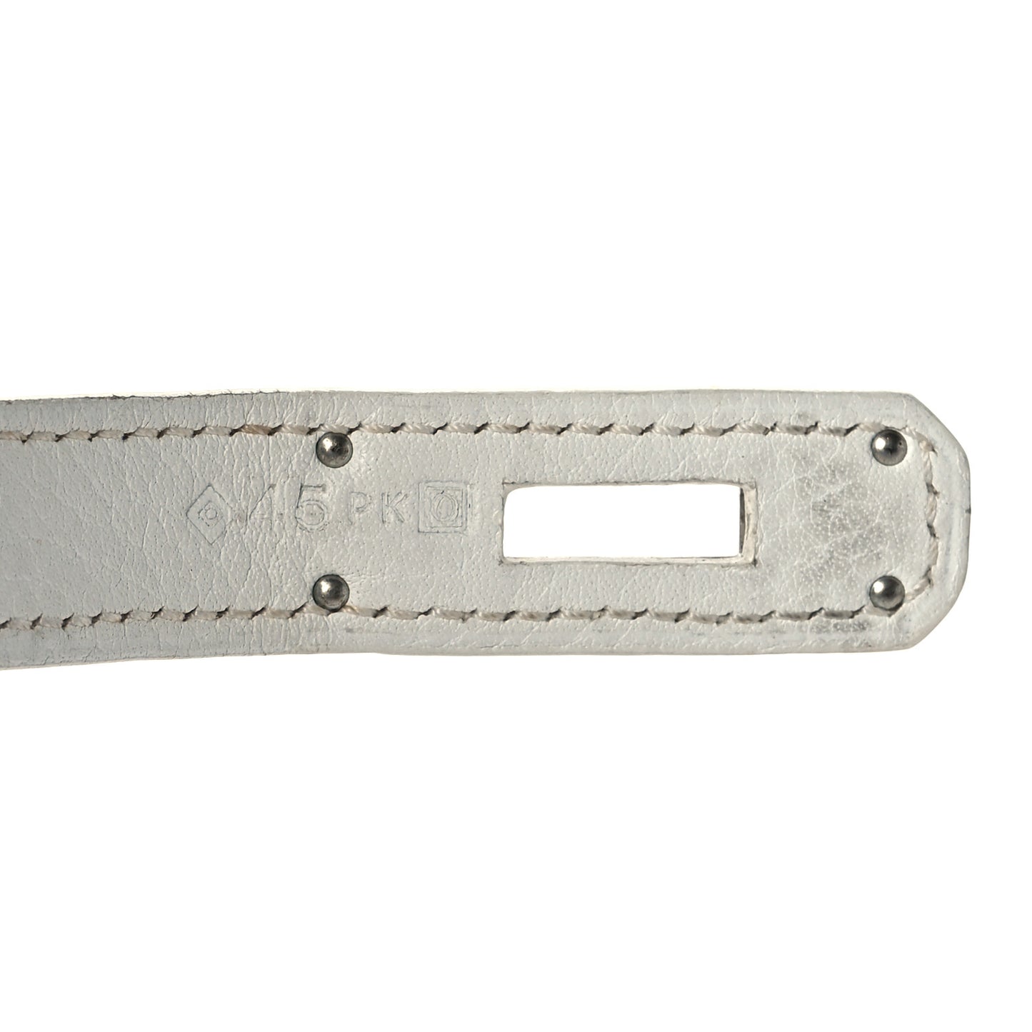 Taurillon Clemence Lizard Club Birkin 35 Blanc Gris Perle Sanguine