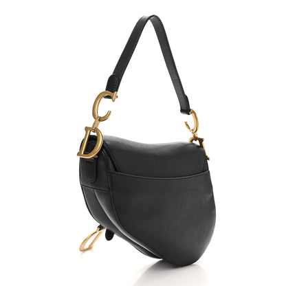 Christian Dior Shiny Goatskin Saddle Bag Black 2 of 10