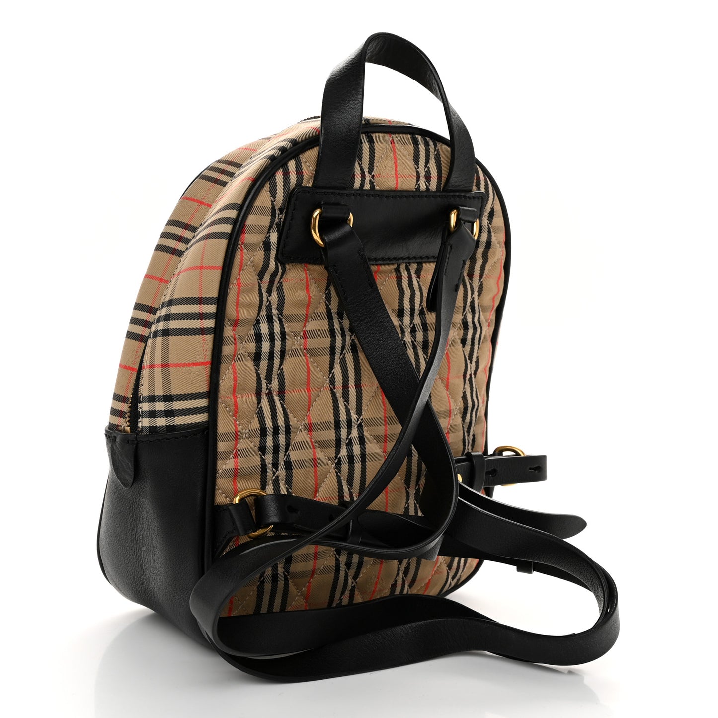 Smooth Calfskin 1983 Knight Check Link Backpack Black