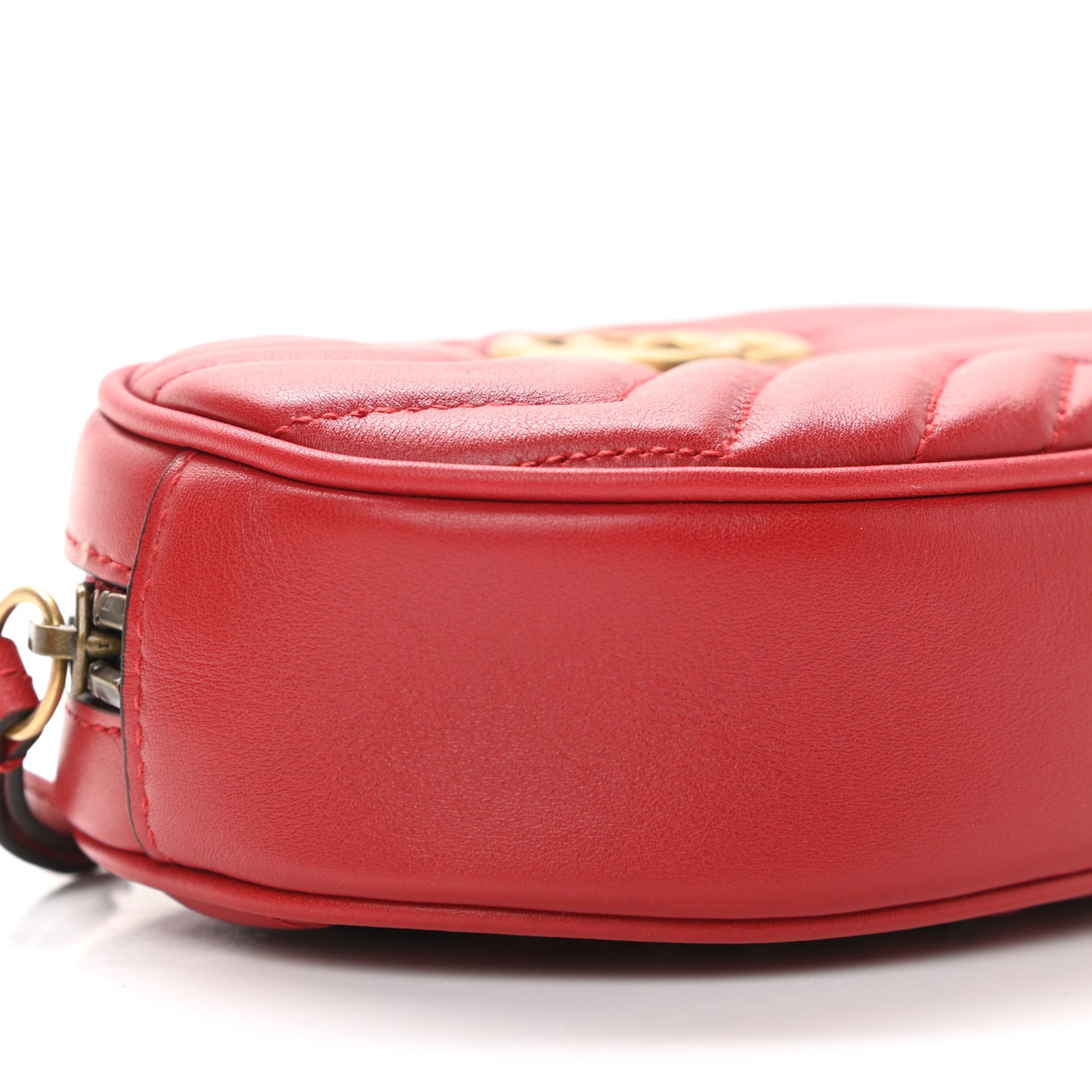 Calfskin Matelasse GG Marmont Belt Bag 85 34 Hibiscus Red