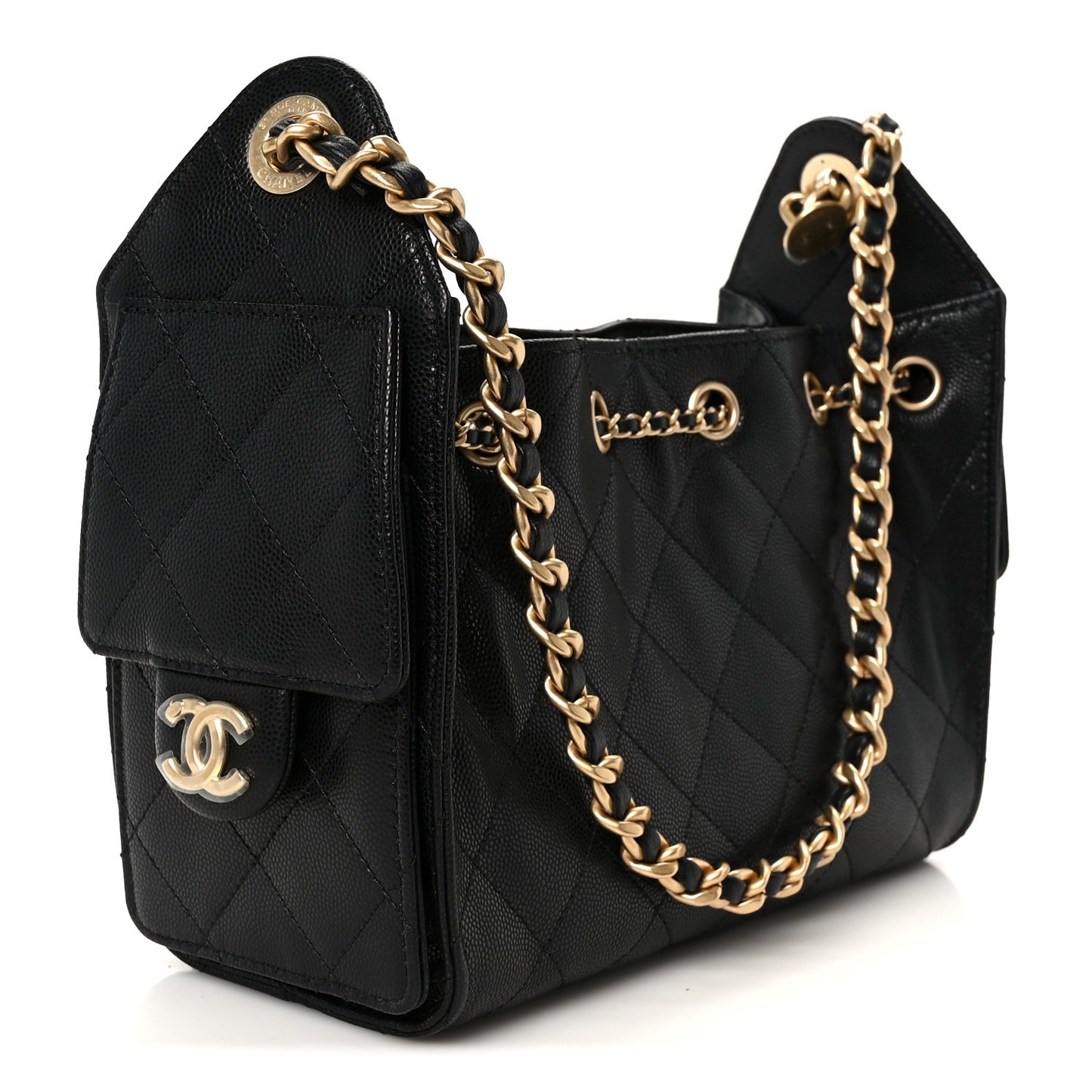 Caviar Quilted Mini Chanel 25 Handbag Black